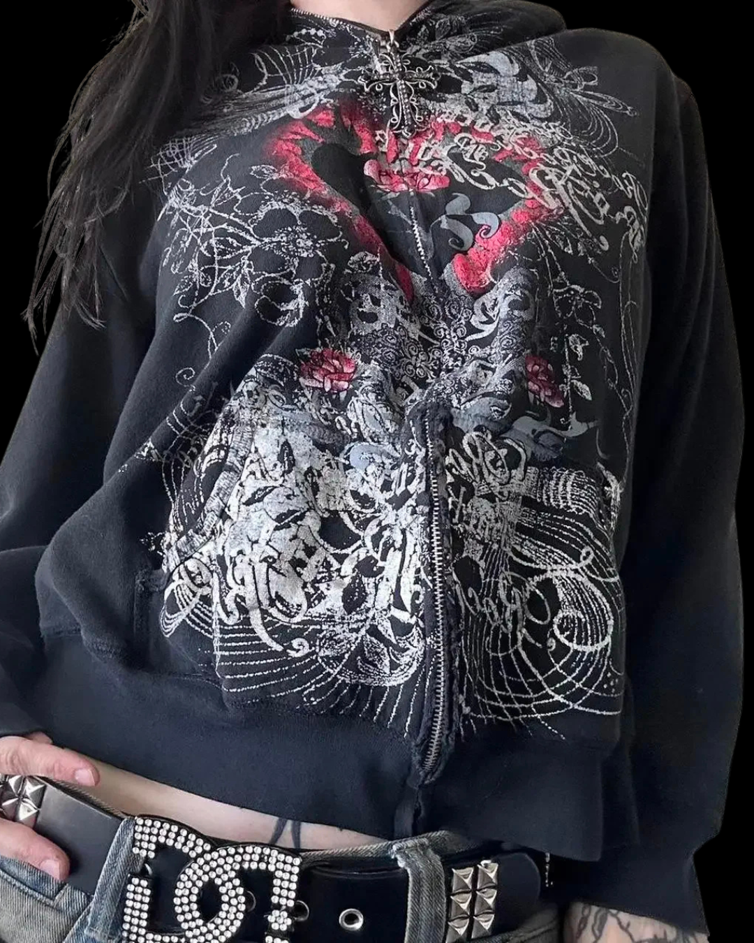 'BLEEDING HEART' ZIPUP