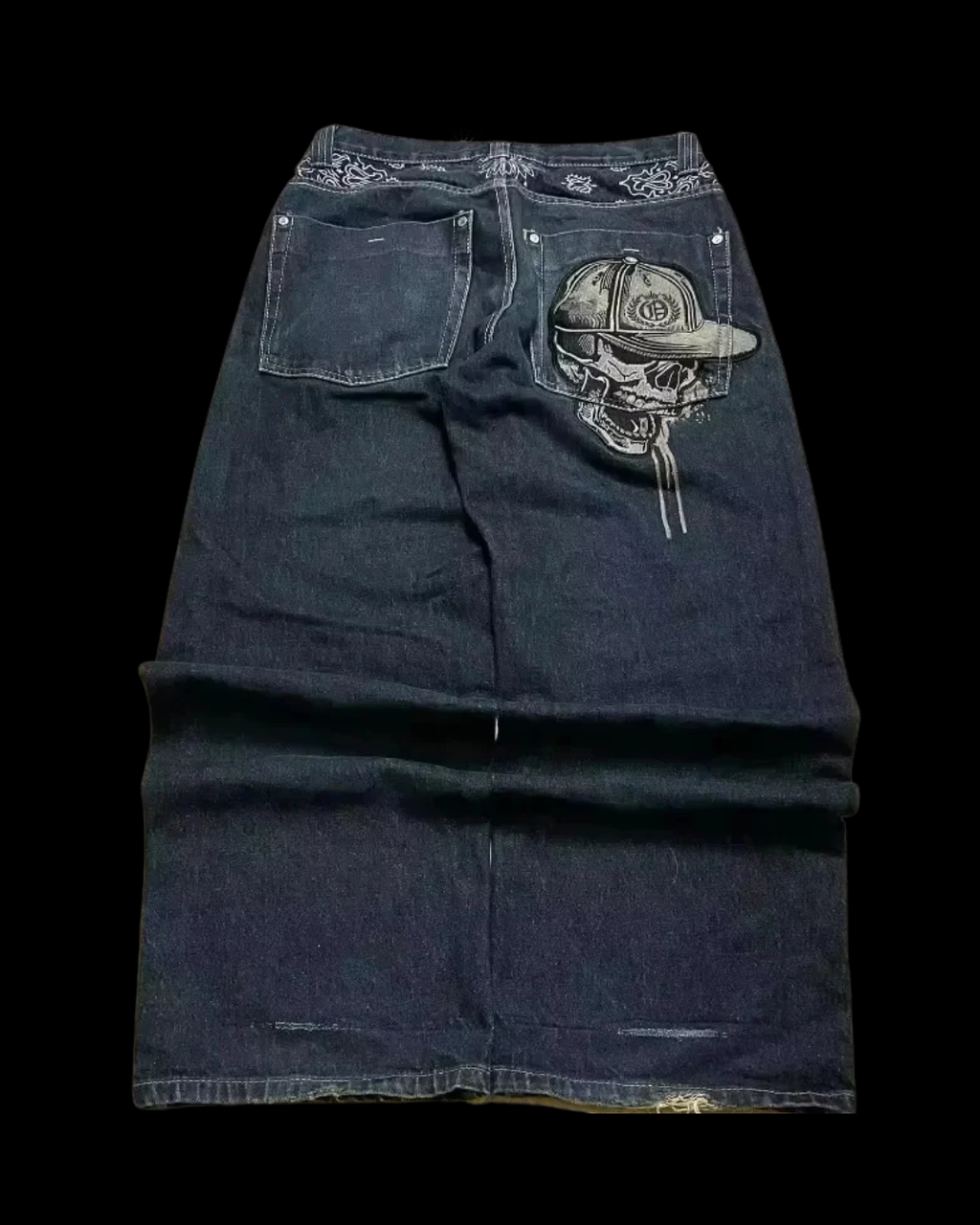 'SKULLY' WIDE LEG JEANS